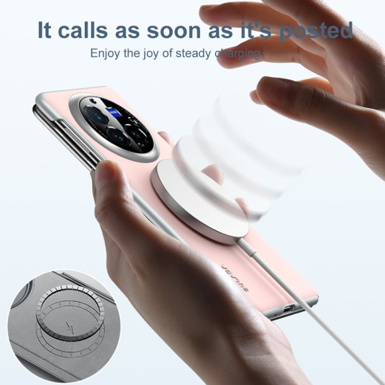 For vivo X Fold3 Pro SULADA Skin Feel Liquid Leather Shockproof Phone Case(Black) by SULADA