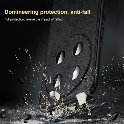 For Honor 200 Pro SULADA Shockproof TPU Hybrid Handmade Leather Phone Case(Blue) by SULADA