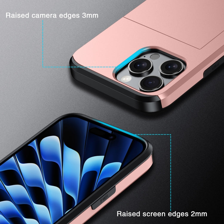 For iPhone 16e Shockproof Armor Phone Case with Card Slot(Blue) by bashfashion