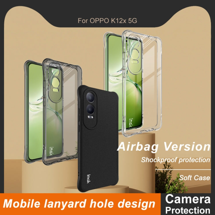 For OnePlus Nord CE4 Lite imak Shockproof Airbag TPU Phone Case(Transparent Black) by imak