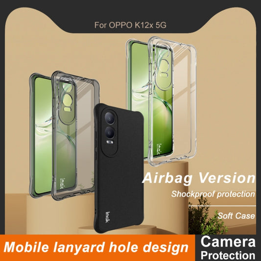 For OnePlus Nord CE4 Lite imak Shockproof Airbag TPU Phone Case(Transparent Black) by imak