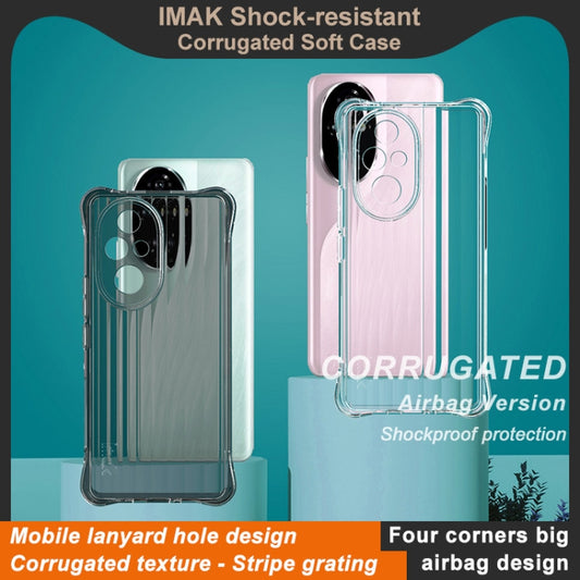For Honor 200 Pro IMAK Corrugated Texture Airbag TPU Phone Case(Transparent) by imak