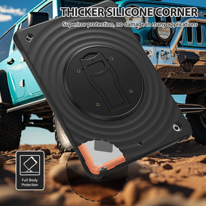 For iPad 10.2 2021 / 2020 / 2019 Holder Silicone Hybrid PC Tablet Case(Black) by bashfashion