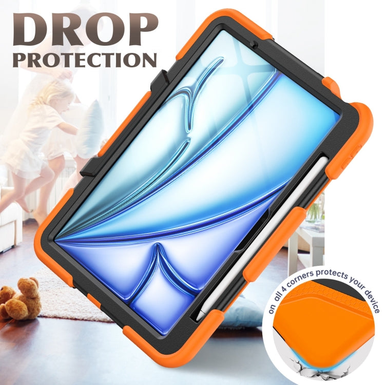 For iPad Air 11 2025 / 2024 Colorful Silicone Heavy Duty Hybrid PC Tablet Case(Orange) by bashfashion
