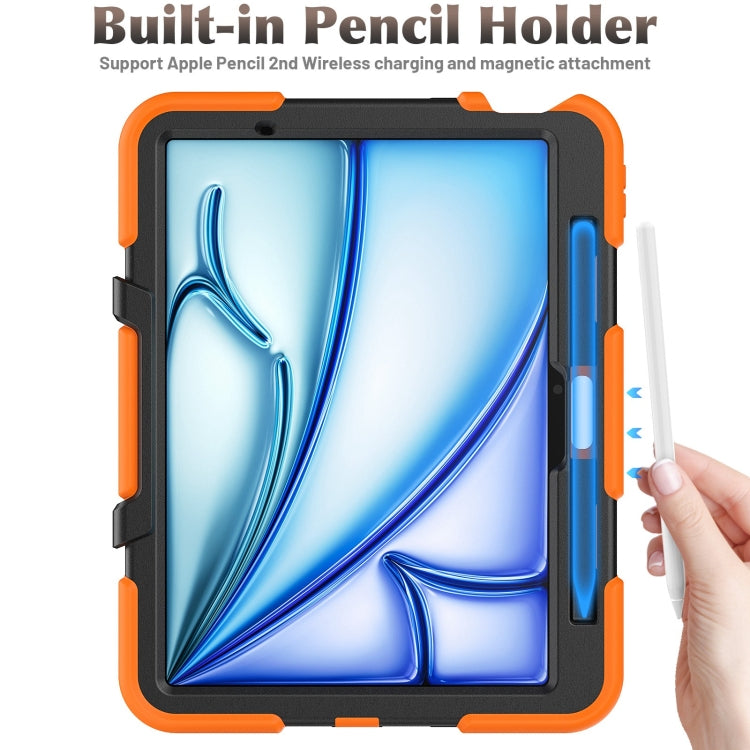 For iPad Air 11 2025 / 2024 Colorful Silicone Heavy Duty Hybrid PC Tablet Case(Orange) by bashfashion