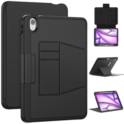 For iPad Air 11 2025 / 2024 Smart B Magnetic Holder Leather Tablet Case(Black) by bashfashion