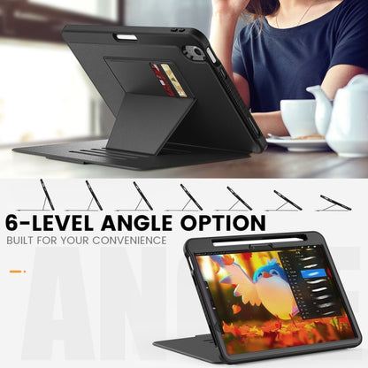 For iPad Air 11 2025 / 2024 Smart B Magnetic Holder Leather Tablet Case(Black) by bashfashion