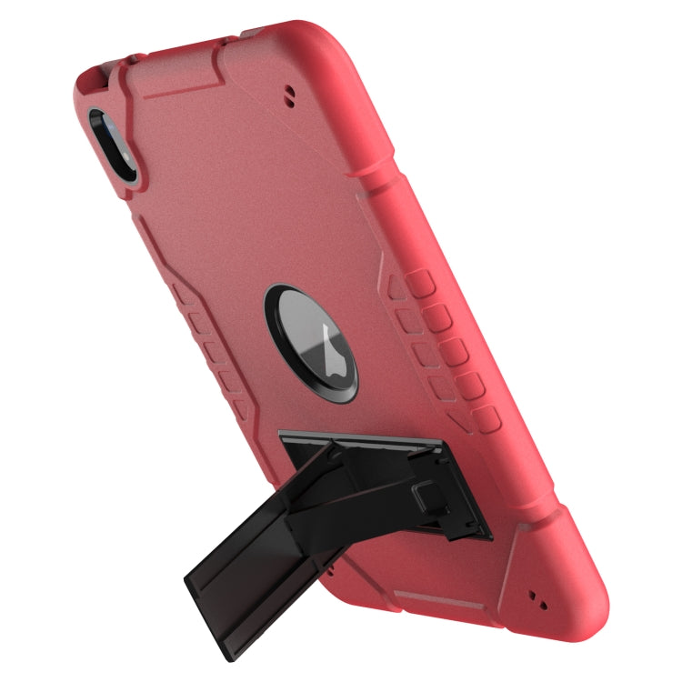 For iPad Air 11 2025 / 2024 Armor Holder Silicone Hybrid PC Tablet Case(Red Black) by bashfashion