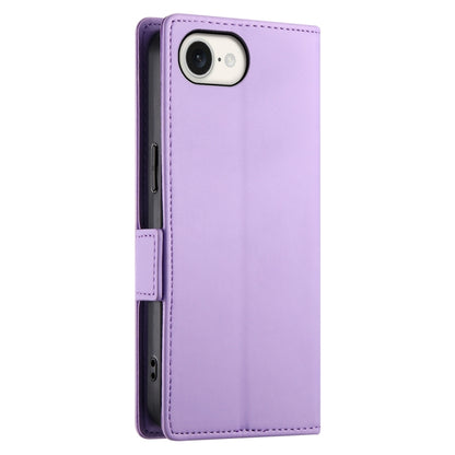 For iPhone 16e Side Buckle Magnetic Frosted Leather Phone Case(Purple) by bashfashion