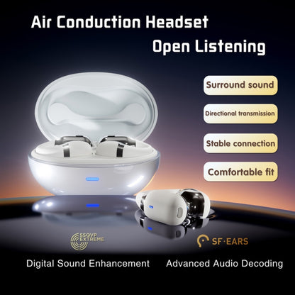 Hileo F16 TWS Touch Control IPX5 Waterproof Sports Earclip Noise Cancelation Earphones(White) by Hileo