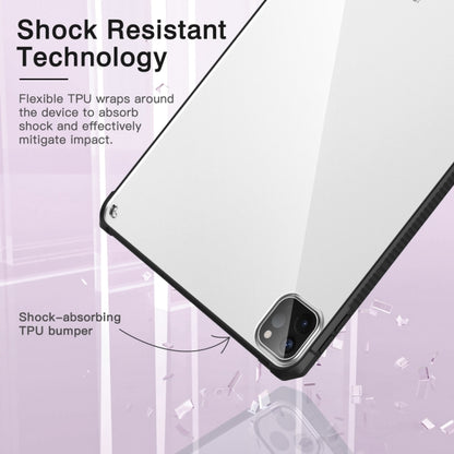 For iPad Pro 11 2022 PC+TPU Transparent Shockproof Tablet Case(Black) by bashfashion