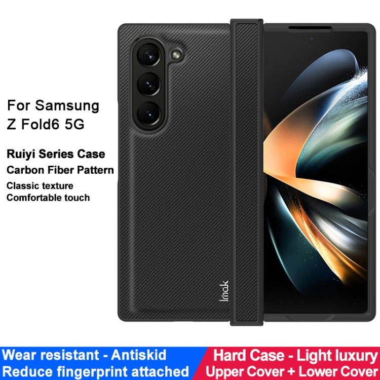 For Samsung Galaxy Z Fold6 imak Ruiyi Series Carbon Fiber PU + PC Phone Case by imak