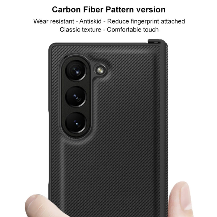 For Samsung Galaxy Z Fold6 imak Ruiyi Series Carbon Fiber PU + PC Phone Case by imak