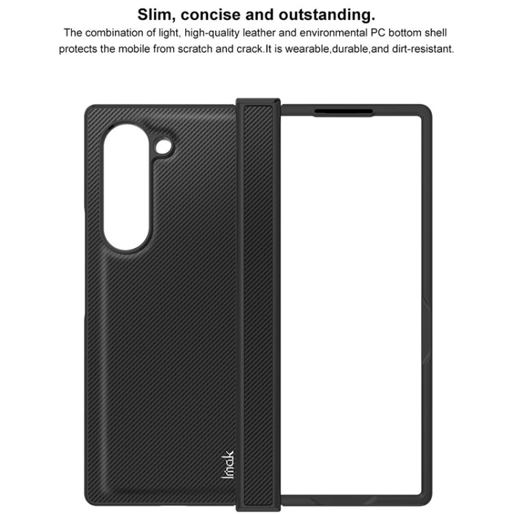 For Samsung Galaxy Z Fold6 imak Ruiyi Series Carbon Fiber PU + PC Phone Case by imak