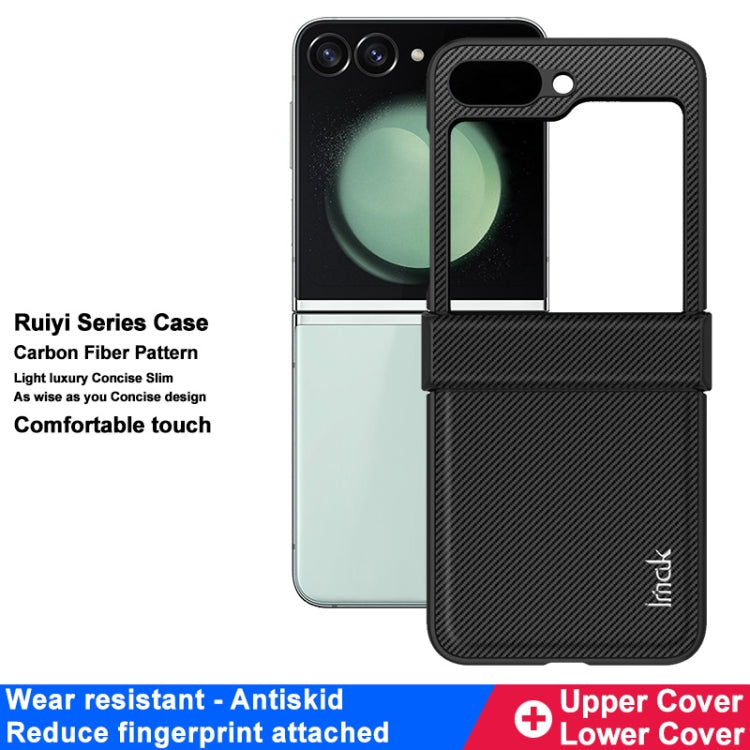 For Samsung Galaxy Z Flip6 / Flip7 FE imak Ruiyi Series Carbon Fiber PU + PC Phone Case by imak