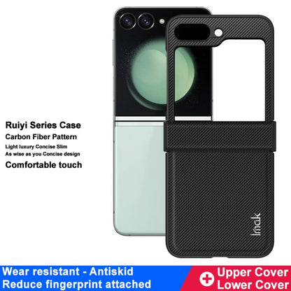 For Samsung Galaxy Z Flip6 / Flip7 FE imak Ruiyi Series Carbon Fiber PU + PC Phone Case by imak