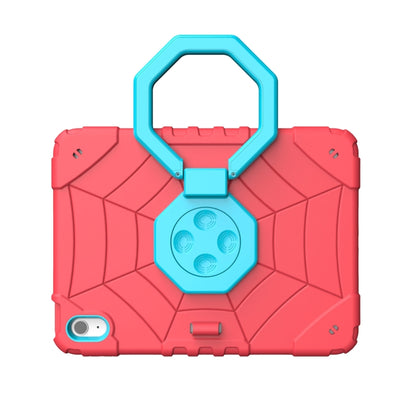 For iPad Air 11 2025 / 2024 Spider Turntable Handle Stress Relief Tablet Case(Red Blue) by bashfashion