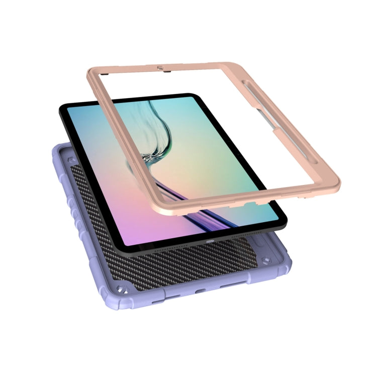For iPad Pro 11 2025 / 2024 Spider Turntable Handle Stress Relief Tablet Case(Purple Gold) by bashfashion