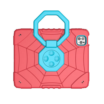 For iPad Pro 11 2022 / 2021 / 2020 Spider Turntable Handle Stress Relief Tablet Case(Red Blue) by bashfashion