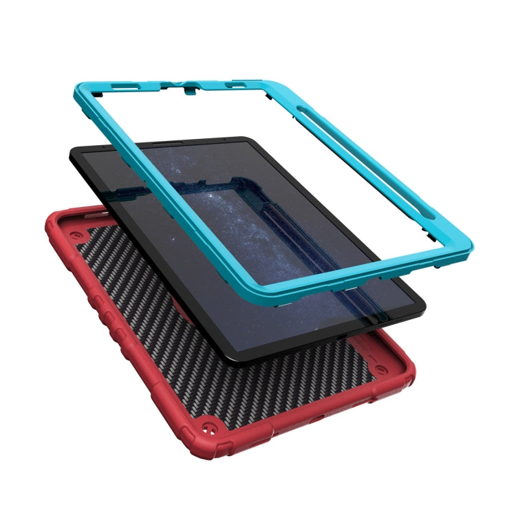 For iPad Pro 11 2022 / 2021 / 2020 Spider Turntable Handle Stress Relief Tablet Case(Red Blue) by bashfashion