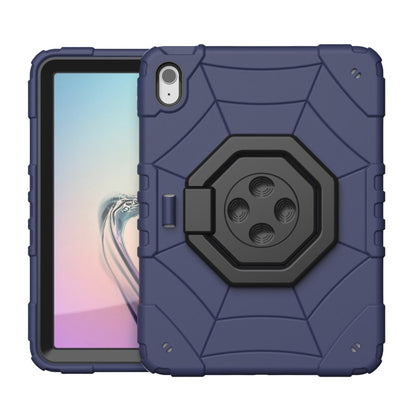 For iPad 2025 / 2022 Spider Turntable Handle Stress Relief Tablet Case(Navy Blue Black) by bashfashion