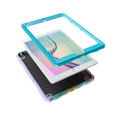 For iPad 9.7 2018 / Air / Air 2 Spider Turntable Handle Stress Relief Tablet Case(Gradient Color Blue) by bashfashion