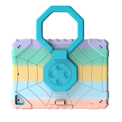 For iPad 9.7 2018 / Air / Air 2 Spider Turntable Handle Stress Relief Tablet Case(Gradient Color Blue) by bashfashion