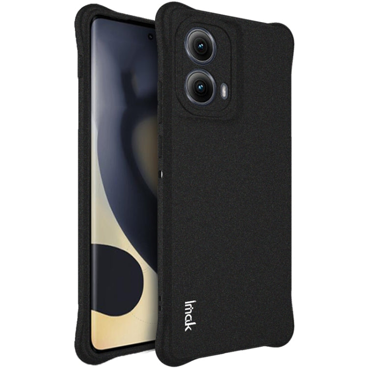 For Motorola Edge 2024 imak Shockproof Airbag TPU Phone Case(Matte Black) by imak