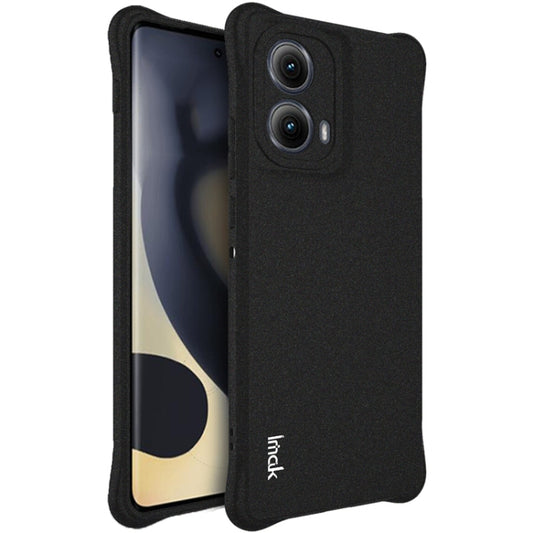 For Motorola Edge 2024 imak Shockproof Airbag TPU Phone Case(Matte Black) by imak
