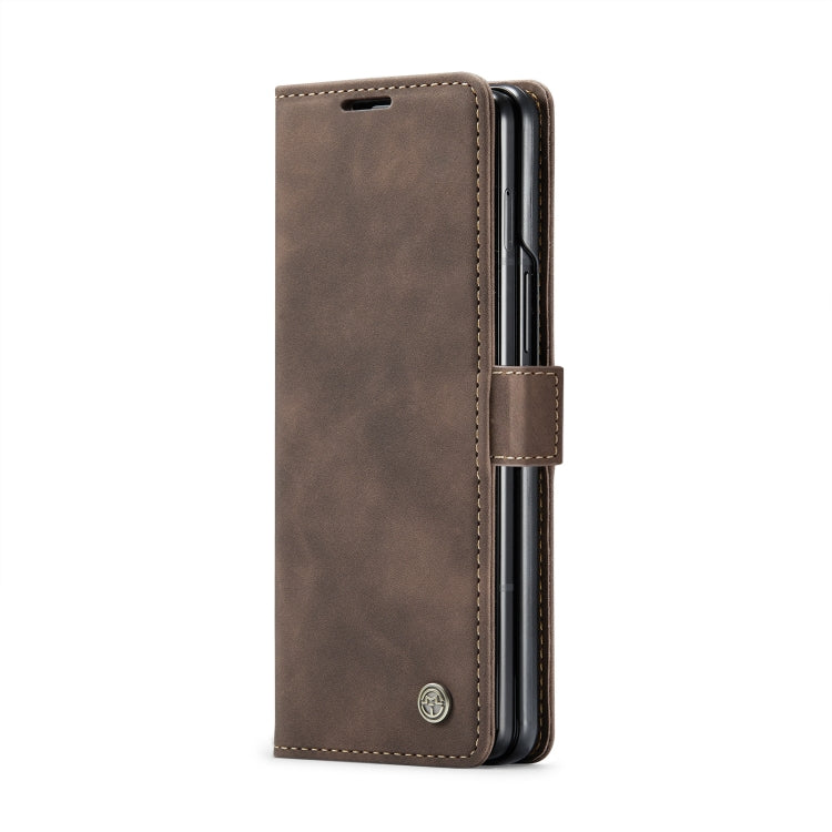 For Samsung Galaxy Z Fold6 5G CaseMe 013 Multifunctional Horizontal Flip Leather Phone Case(Coffee) by CaseMe
