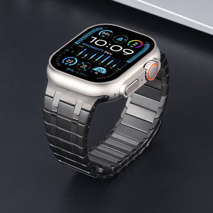For Apple Watch SE 2023 44mm Magnetic Stainless Steel Watch Band(Titanium Grey) by bashfashion