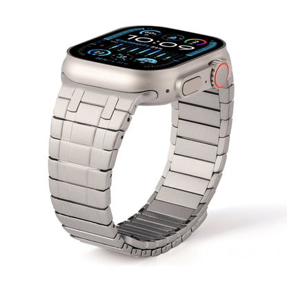 For Apple Watch SE 2023 44mm Magnetic Stainless Steel Watch Band(Titanium Gold) by bashfashion