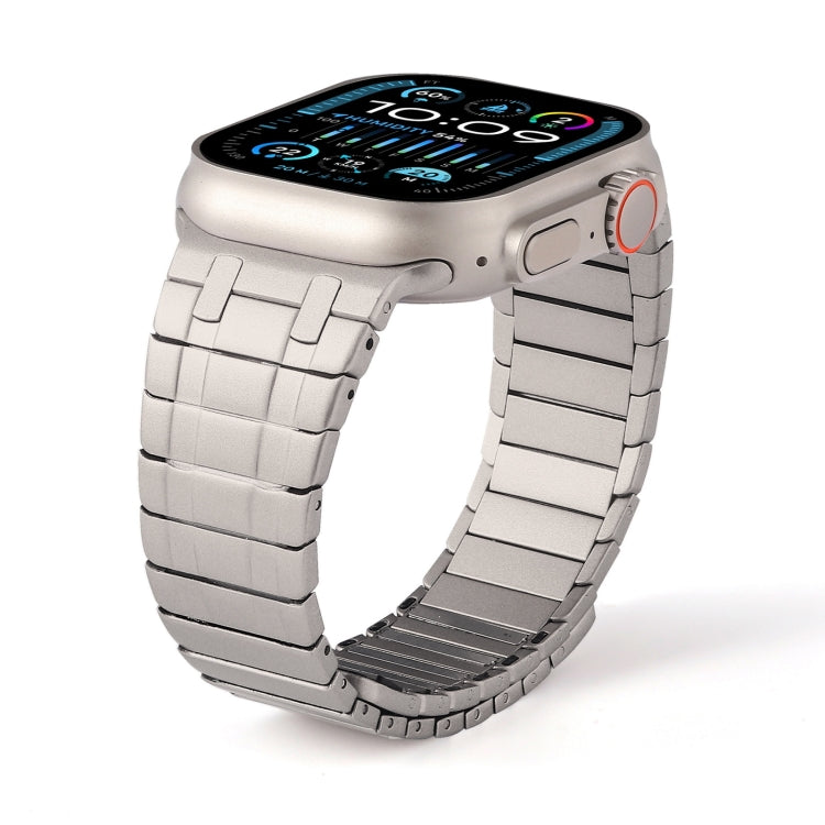 For Apple Watch Series 9 45mm Magnetic Stainless Steel Watch Band(Titanium Gold) by bashfashion