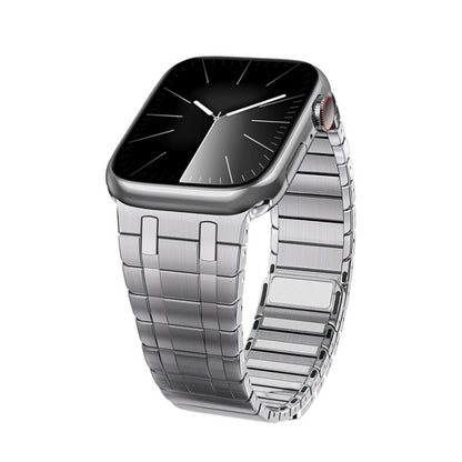 For Apple Watch SE 44mm Magnetic Stainless Steel Watch Band(Silver) by bashfashion