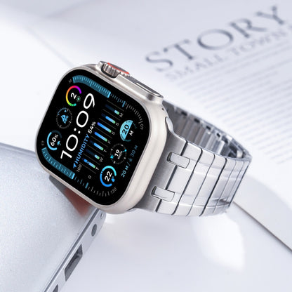 For Apple Watch Series 4 44mm Magnetic Stainless Steel Watch Band(Silver) by bashfashion