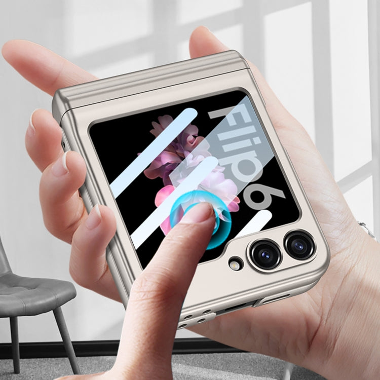 For Samsung Galaxy Z Flip6 / Flip7 FE GKK Integrated Magnetic Full Coverage Flip Phone Case with Pen Box+Pen(Purple) by GKK