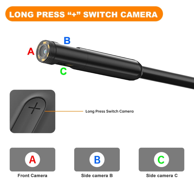 Y15 3.9mm Single Camera WiFi Connected Hard Cable HD Industrial Endoscope, Length:3.5m(Black) by bashfashion