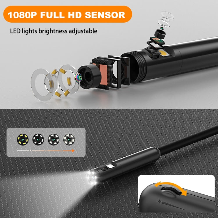 Y15 3.9mm Single Camera WiFi Connected Hard Cable HD Industrial Endoscope, Length:3.5m(Black) by bashfashion