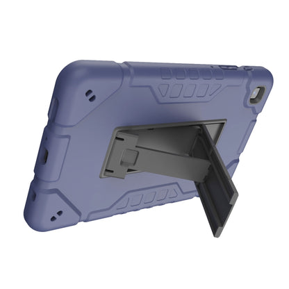 For Samsung Galaxy Tab A7 Lite Armor Holder Silicone Hybrid PC Tablet Case(Navy Blue Black) by bashfashion