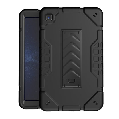 For Samsung Galaxy Tab A7 Lite Armor Holder Silicone Hybrid PC Tablet Case(Black) by bashfashion