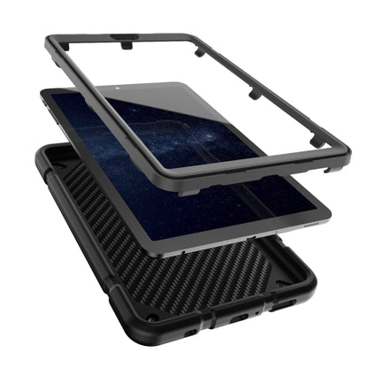 For Samsung Galaxy Tab A7 Lite Armor Holder Silicone Hybrid PC Tablet Case(Black) by bashfashion