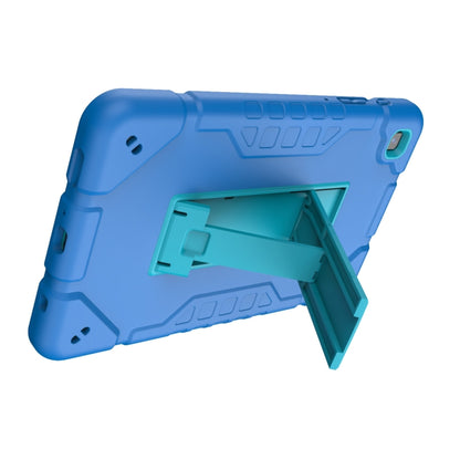 For Samsung Galaxy Tab A7 Lite Armor Holder Silicone Hybrid PC Tablet Case(Blue) by bashfashion