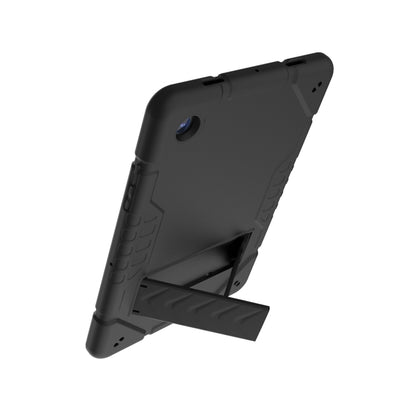 For Samsung Galaxy Tab A8 Armor Holder Silicone Hybrid PC Tablet Case(Black) by bashfashion