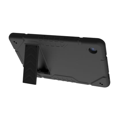 For Samsung Galaxy Tab A8 Armor Holder Silicone Hybrid PC Tablet Case(Black) by bashfashion