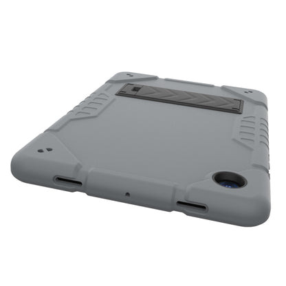 For Samsung Galaxy Tab A8 Armor Holder Silicone Hybrid PC Tablet Case(Grey Black) by bashfashion