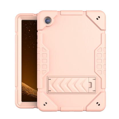 For Samsung Galaxy Tab A8 Armor Holder Silicone Hybrid PC Tablet Case(Rose Gold) by bashfashion