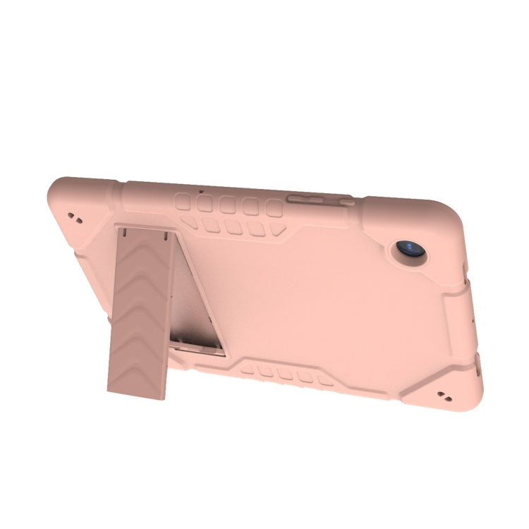 For Samsung Galaxy Tab A8 Armor Holder Silicone Hybrid PC Tablet Case(Rose Gold) by bashfashion