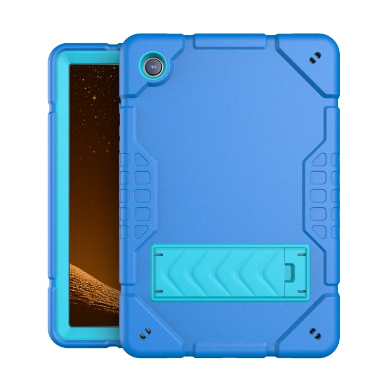 For Samsung Galaxy Tab A8 Armor Holder Silicone Hybrid PC Tablet Case(Blue) by bashfashion