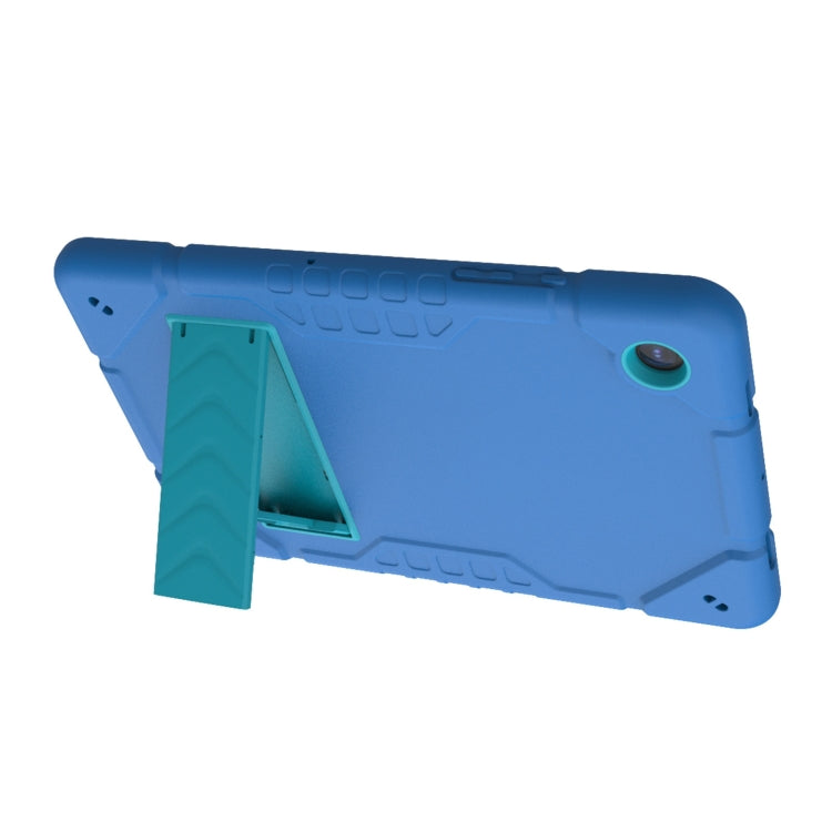 For Samsung Galaxy Tab A8 Armor Holder Silicone Hybrid PC Tablet Case(Blue) by bashfashion