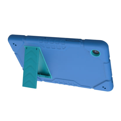 For Samsung Galaxy Tab A8 Armor Holder Silicone Hybrid PC Tablet Case(Blue) by bashfashion